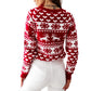 Cozy Christmas Print Long Sleeve Sweater for Women