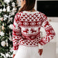 Cozy Christmas Print Long Sleeve Sweater for Women