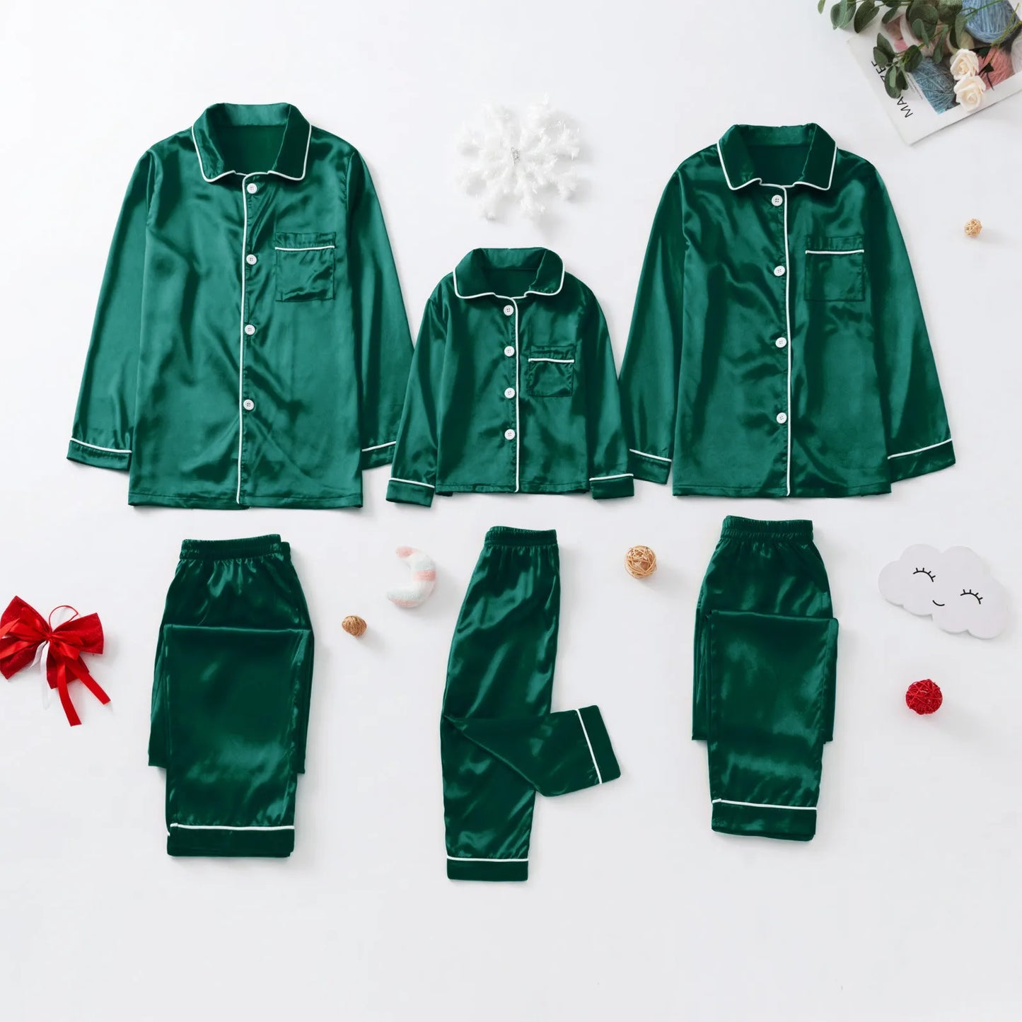 Festive Family Matching Christmas Pajamas Set