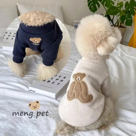 Cute Bear Knitted Dog Shirt