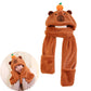 3 In 1 Cute Capybara Women Hat Scarf Gloves Set