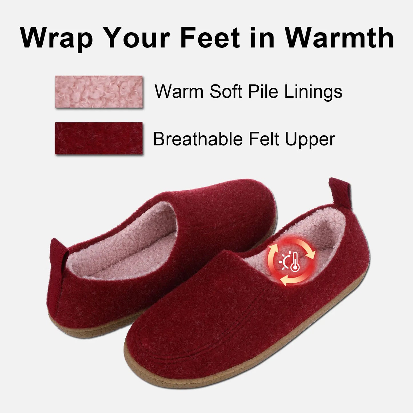 Comwarm New Winter Women Cotton Slippers