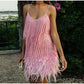 Glamorous Tassel Sequin Mini Evening Dress for Women