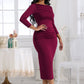 Elegant Long-Sleeve Evening Birthday Dress for Women