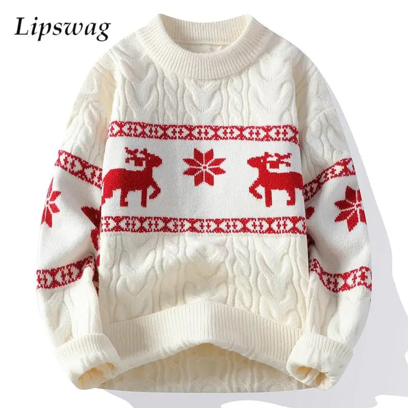 Men's Christmas Sweater - Long Sleeve O-Neck Knitting Jumper