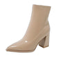 Women's Pointed Toe High-Heeled Ankle Boots