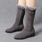 Women's Warm Chelsea Fur Boots - Stylish Winter Mid-Calf Design