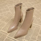 Women's Pointed Toe High-Heeled Ankle Boots