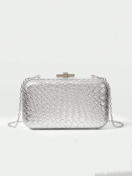 Women’s Mini Woven Texture PU Handbag